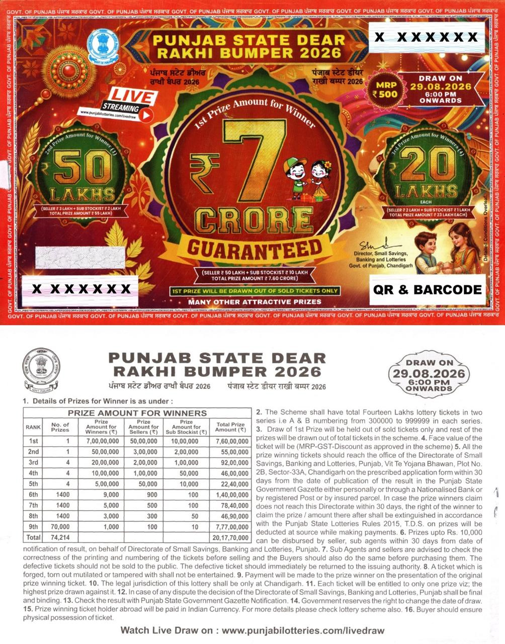 Punjab State Rakhi Bumper 2026